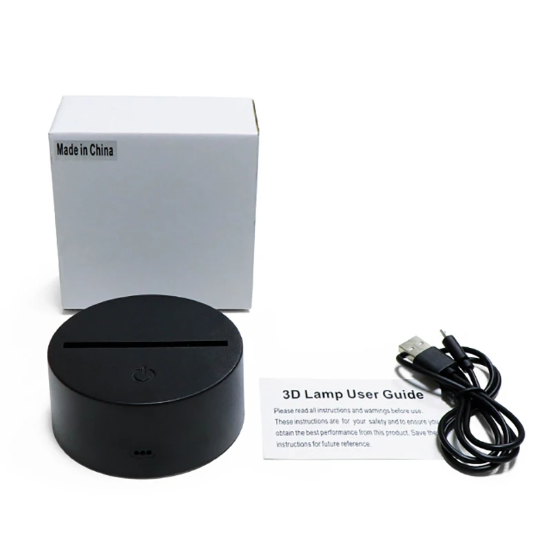 Лидер продаж Батарея работает светодио дный свет базы светодио дный 7 цветов Touch Цоколь для 3D ночник черный светодио дный держатель лампы