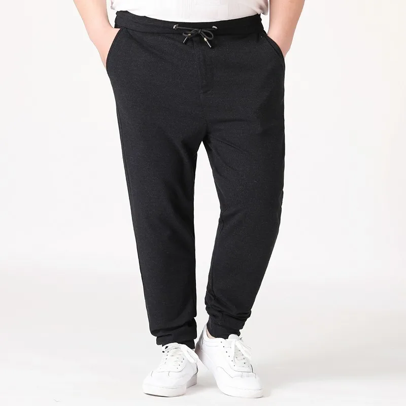 

big size 8XL Plain Pants Men Casual Chinos Trousers Joggers Slim Fit Man Chinos Pants With Elastic Cuff Clothing Summer Autumn