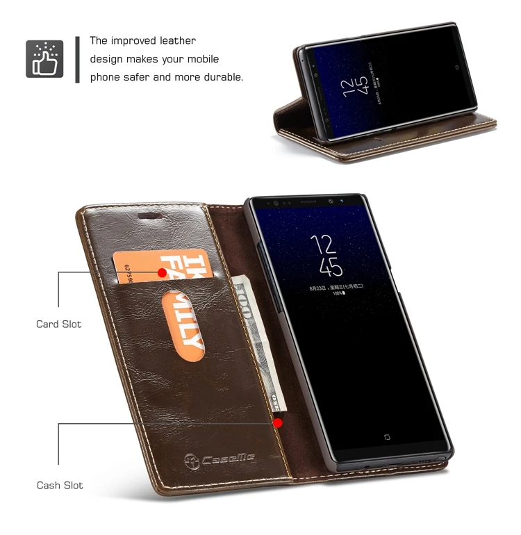 Бизнес флип для samsung Galaxy Note 8 чехол из искусственной кожи Мягкий Силиконовый Футляр чехол для samsung Galaxy Note 8/Note 9 чехол