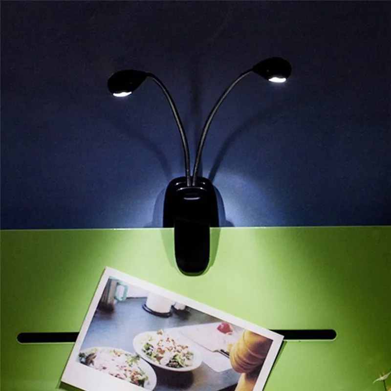 Двухполюсный 8 светодиодный лампы USB Настольная лампа мини глаз Уход лампа двойной гибкий изогнутый зажим на руку рабочий Музыка Настольная лампа