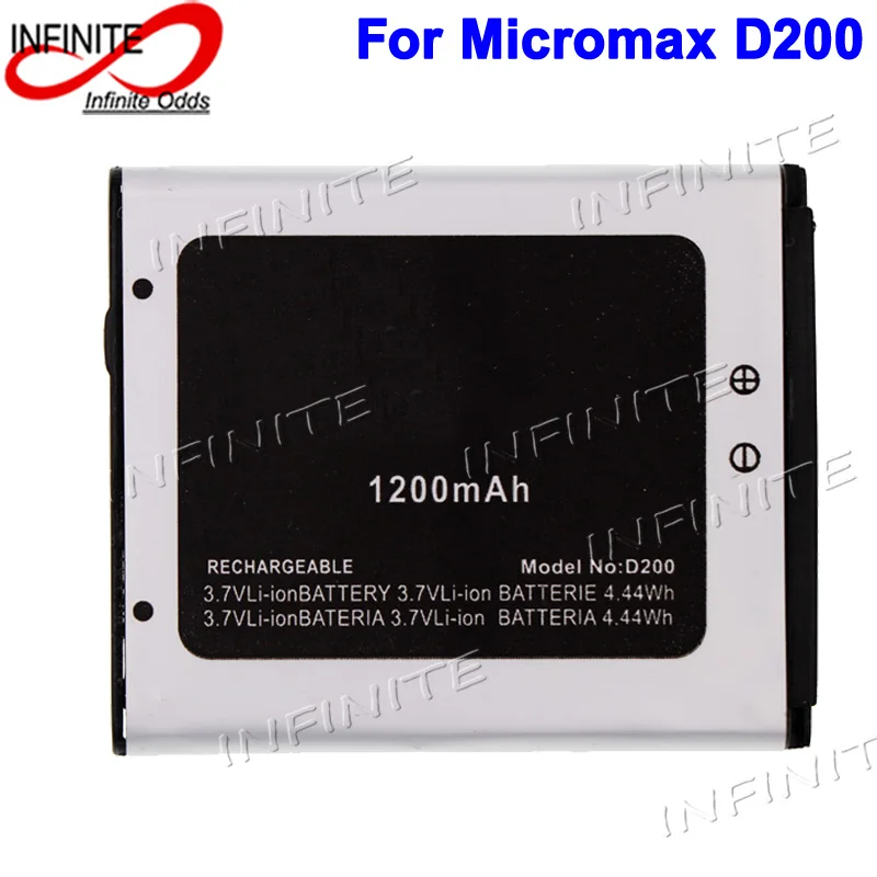 Для Micromax D200 аккумулятор 1200 мАч Высококачественный Мобильный телефон | Мобильные