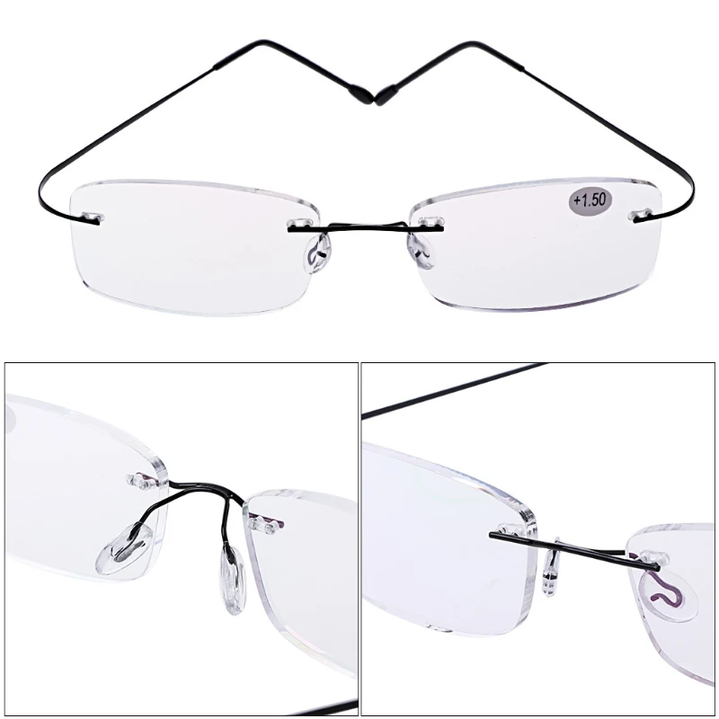 

2018 Hot Ultralight Titanium Rimless Rectangular Glasses Spectacles Eyeglass Frame Eyewear A17_40