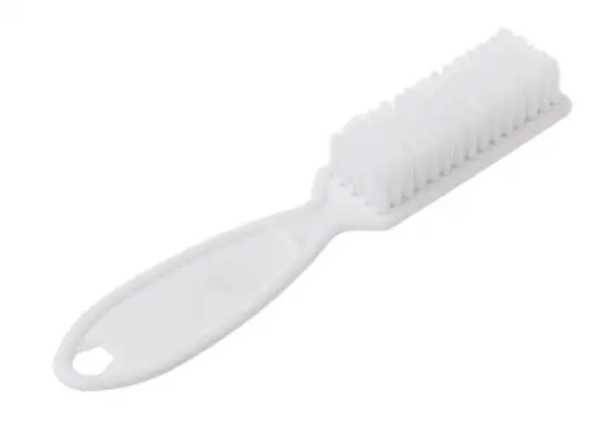 Скраб для ногтей пластиковая щетка для пилки маникюра педикюра инструмент для очистки пыли - Цвет: Белый