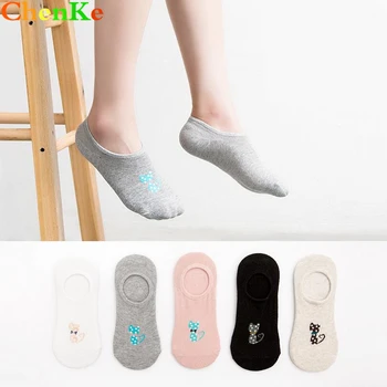 

ChenKe summer CAT warm comfortable cotton girl women's socks cut ankle sock ankle low female invisible girl boy 5 pairs/lot