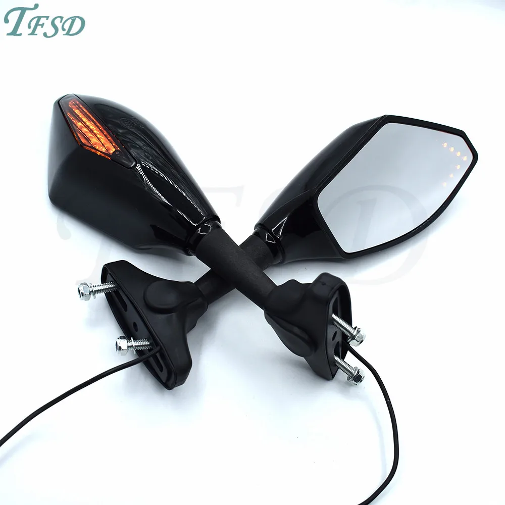 

Motorcycle LED turn signal indicator rear view mirror motorbike side view mirror Retroviseur Clignotants Moto For Ducati 750SS