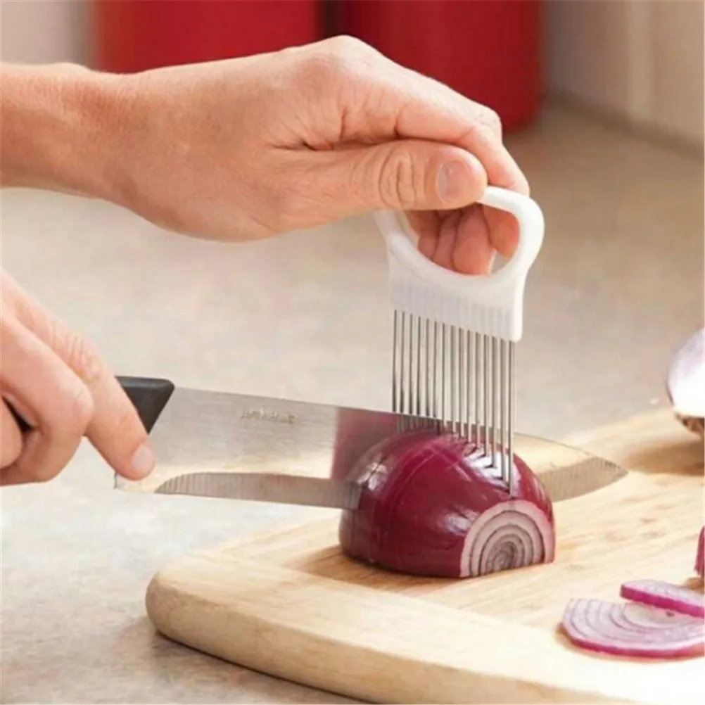 Creative Tools Onion Plug Stainless Steel Onion Needle Floss Needle Fruit and Vegetable Slice Holder Hot