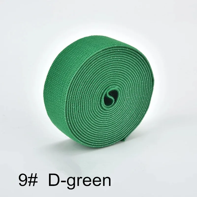 C9 Dark green 40 метров цветные резинки 20 мм плоские Швейные резинки для нижнего белья брюки бюстгальтер резиновая декоративная ткань мягкий пояс - Цвет: C9 Dark green