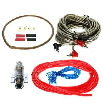

1 Set 6GA Car Audio Subwoofer Amplifier AMP Wiring Wire Kit W/ 60A Fuse Holder for Universal