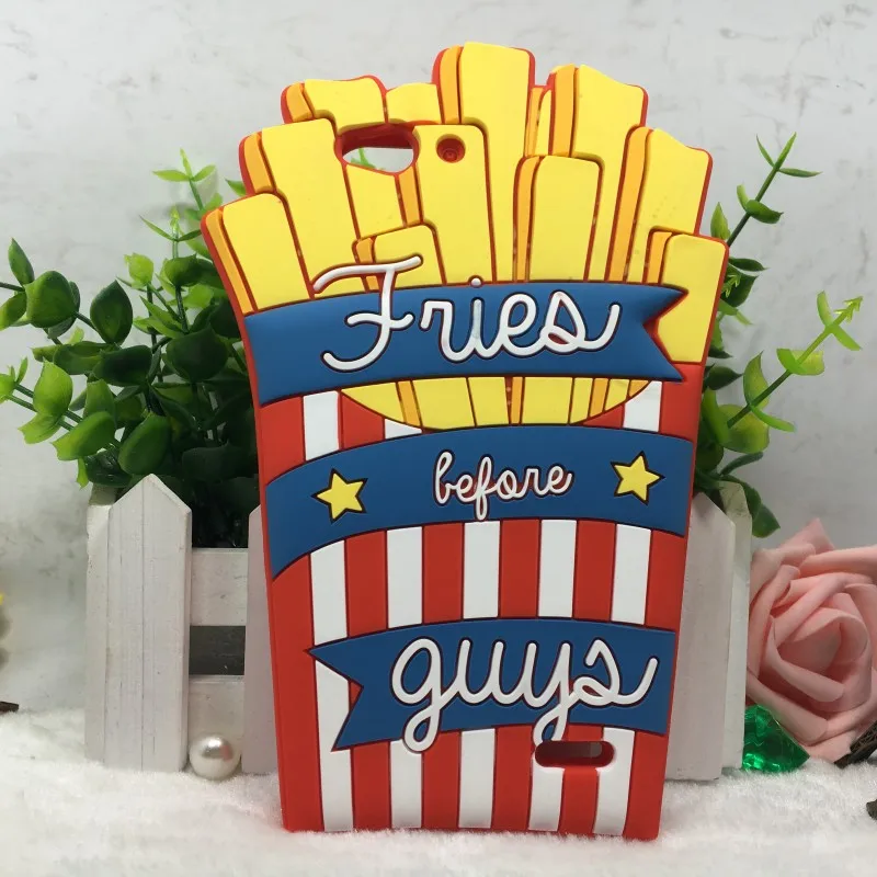 Мода 3D мягкие Силиконовые картофель фри pattern Чехлы Для Vodafone Smart Ultra 6 995N FundasFries
