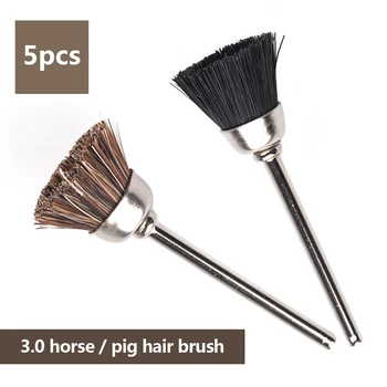 

Dremel Accessories 5pc 3mm Diameter Soft Pig /Horse Hair Polishing Cup Brush Wheel Metal Buffing Polishing for Drill Rotary Tool