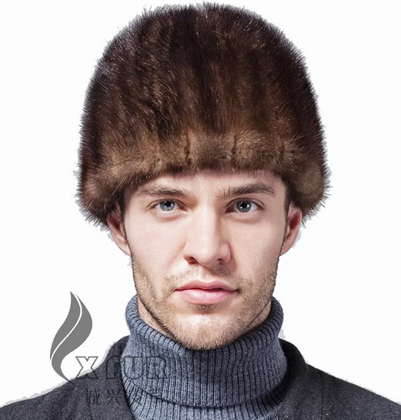 CX C 148A2 Hand Made Chinese Wholesale Men's Winter Warm Real Mink Hats