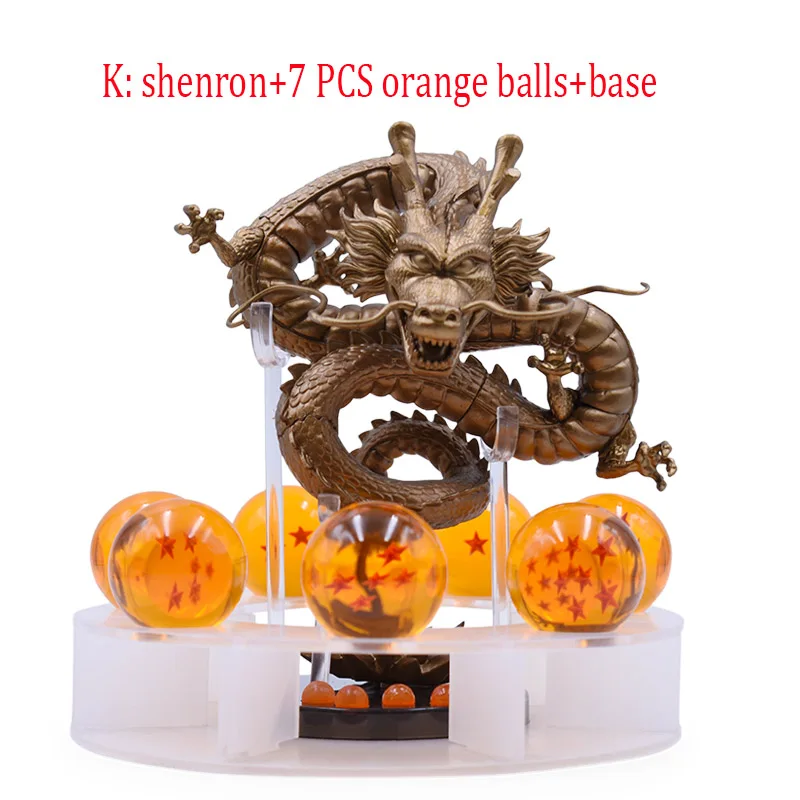 3 вида стилей в стиле аниме «Драконий жемчуг зет фигурку Shenron Shenlong с 7 шт. 3,5 см с рисунками из комикса «Жемчуг дракона», кукла, модель из ПВХ горячие игрушки 15 см - Color: K