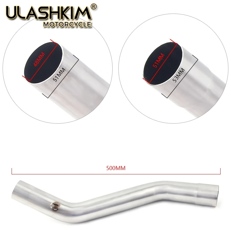 

Free Shipping Motorcycle Exhaust Escape Muffler Middle Contact Pipe Slip on For KAWASAKI ZX 10R ZX10R ZX-10R 2008 2009 2010 Q