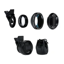 2in1 профессиональный HD телефон Объективы для фотокамер комплект зажимов 0.45X Широкий формат 12.5X макро-объектив для Xiaomi Redmi 2 3 S 4 note 3 MI4 MI5 MI6