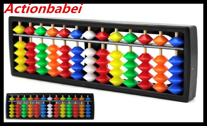 13 Column Learning Arithmetic Mathematics Colorful Beads Abacus Calculating Tool 