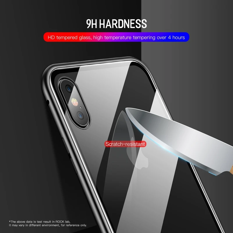 ROCK ультра Магнитный чехол для iPhone X XS Max XR металлический автоматический