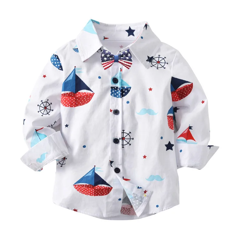 

AMISSA Kids Boys Shirts 2019 Autumn Long Sleeve Solid Todder Shirts For Boys Cotton Fashion Brand Baby Boy Tops Children