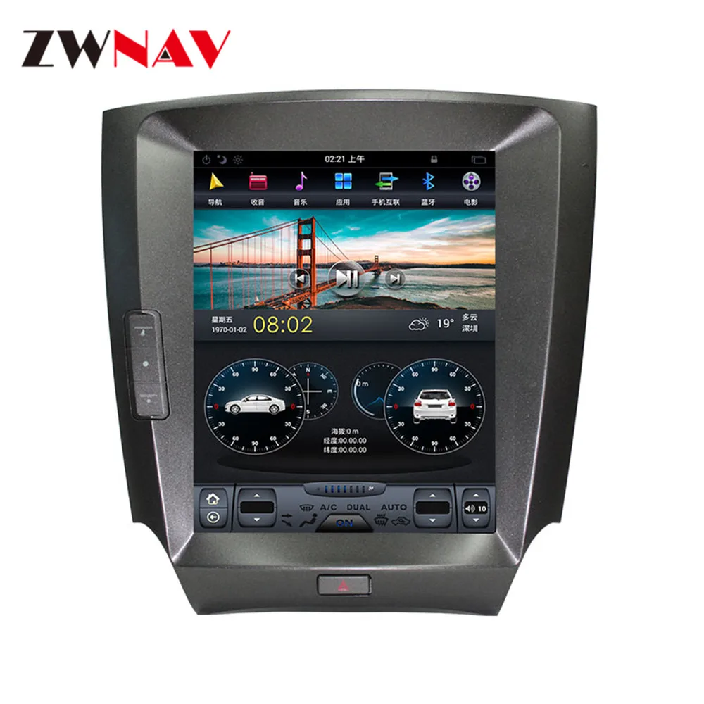 

ZWNVA Tesla IPS Screen Android 7.1 Car No DVD Player Radio GPS Navigation For lexus IS200 IS250 IS300 2004 - 2010 Head Unit