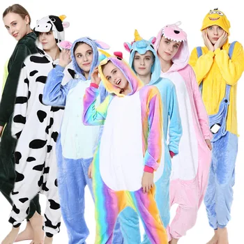 

men-women home clothes conjoined pyjamas unicorn licorne cartoon clothes panda cute unicorn Tigger one-piece pajamas unicornio