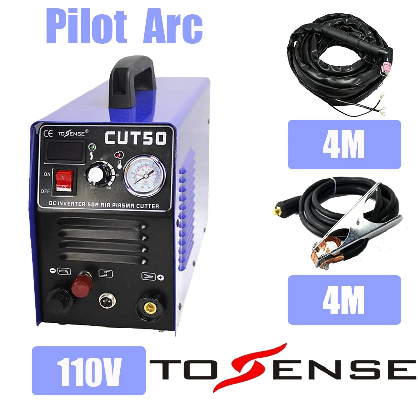 

110V Single Voltage Plasma Cutting Machine CNC Pilot Arc CUT50P With Plsama Cutter Free Shipping