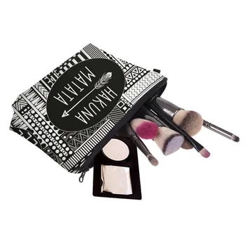 

Fashion Women Travel Cosmetics Bags Zipped Striped Letters Printing Lady Organizer Pouch Storage Makeup Bag Gifts OH66