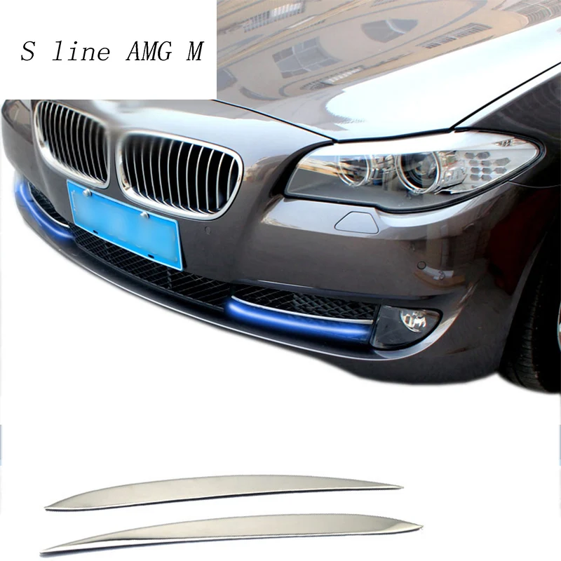 Стайлинга автомобилей Передняя среднего гриль сетки отделкой полосы бампер Стикеры модификации Крышка для BMW 5 серии GT F10 F07 авто аксессуары