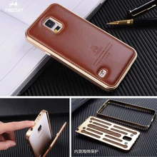 Note 3 Алюминиевый металлический чехол для телефона для samsung Galaxy Note 3 III N9000 Чехол из натуральной кожи чехол бампер для Note 3 корпус телефона