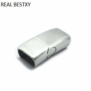 

20pcs/lot hole size 10.5*5m engrave logo Magnet Hook Magnetic Clasp Leather Bracelet Clasp Jewelry Findings
