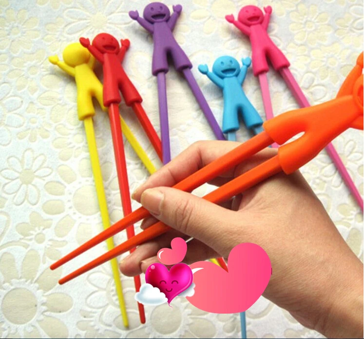 500pairs/lot Children Kids Intelligent Training Chopsticks Baby