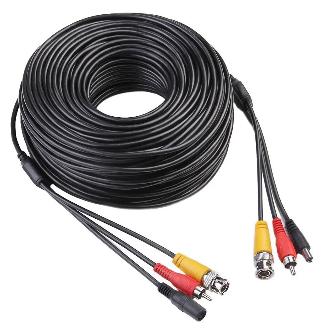 MOOL 4 PACK black 150 Feet Audio Video Power Security Camera Cables