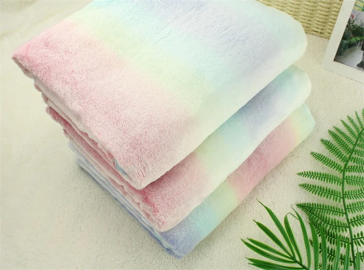 5 шт./лот коралловый флис цвета радуги супер мягкое детское одеяло пушистый minky красочные одеяло для ребенка детское постельное бельё