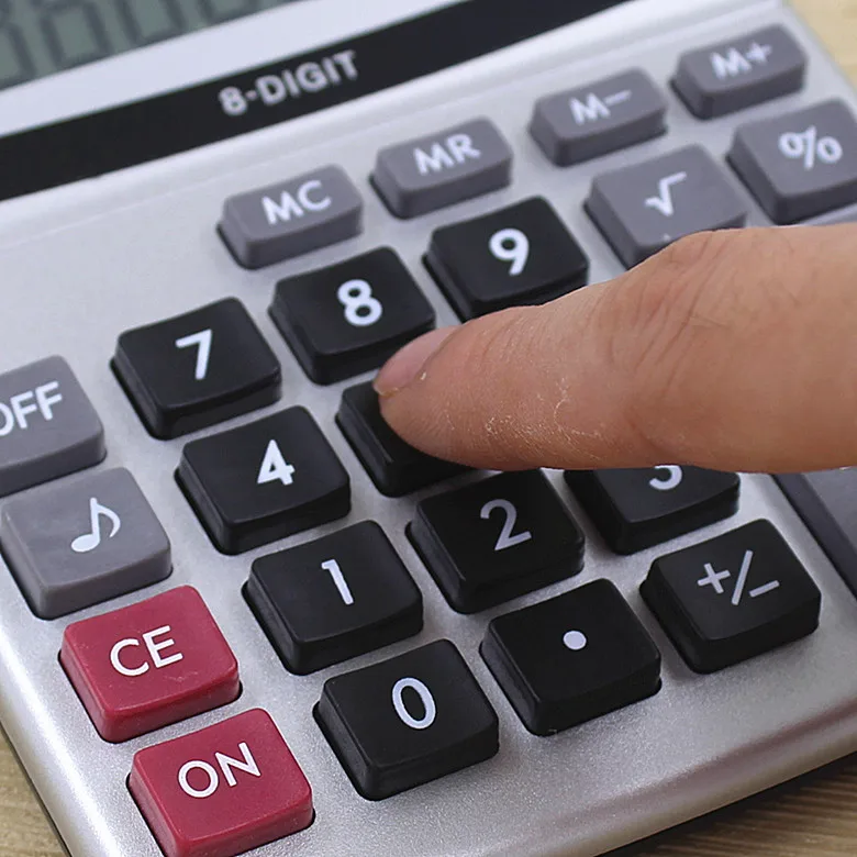 KK-800A صغيرة حجم 8 أرقام عرض الأعمال الحاسبة الالكترونية مع زر البطارية ضريبة Calculadora Cientifica