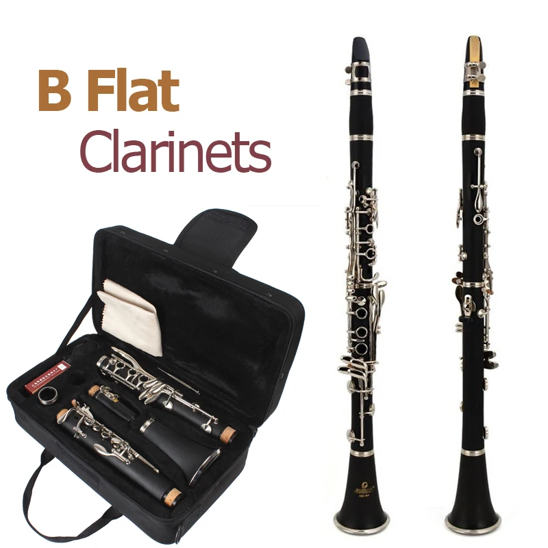 

SLADE Latest European Designed Band B Flat Clarinet + 10 Reeds Black Student Clarinet