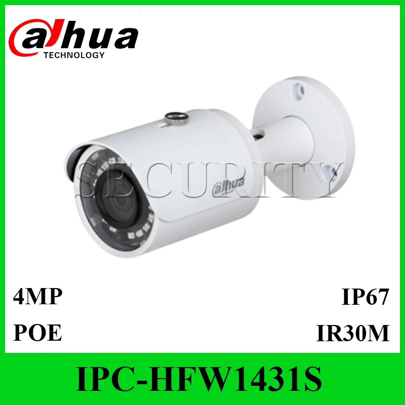 

Dahua Original IPC-HFW1431S with LOGO 4MP WDR IR30m Mini-Bullet Camera IP67 Upgrade from IPC-HFW1420S