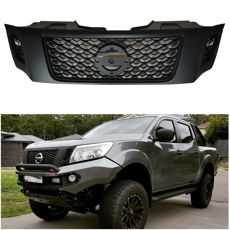 

MODIFIED FRONT RACING GRILLE GRILL CAR MOULDING GRILLS MESH MASK COVER TRIMS FIT FOR NISSAN NAVARA NP300 PICKUP CAR ACCESSORIES