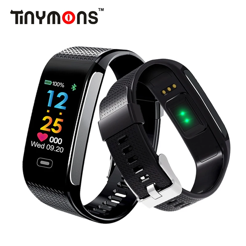 

Tinymons CK18S Color Screen Bluetooth Smart Band Heart Rate Monitor Wrist Watch Fitness Bracelet Tracker Pedometer Wristband