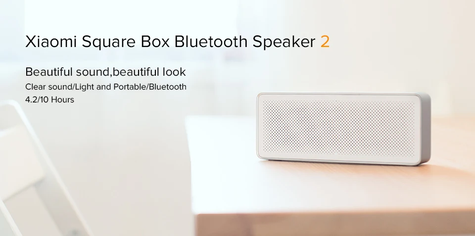 Xiaomi HD стерео динамик квадратная коробка 2 Bluetooth V4.2 1200 мАч Aux линейный-в громкой связи портативный беспроводной динамик с микрофоном