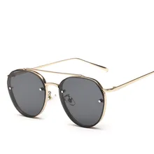 2017 Oculos Round Sunglasses Women Colorful Lens Sunglass Alloy Frame Steampunk Goggles Fashion Ladies Mirror Sun Glasses YJ16