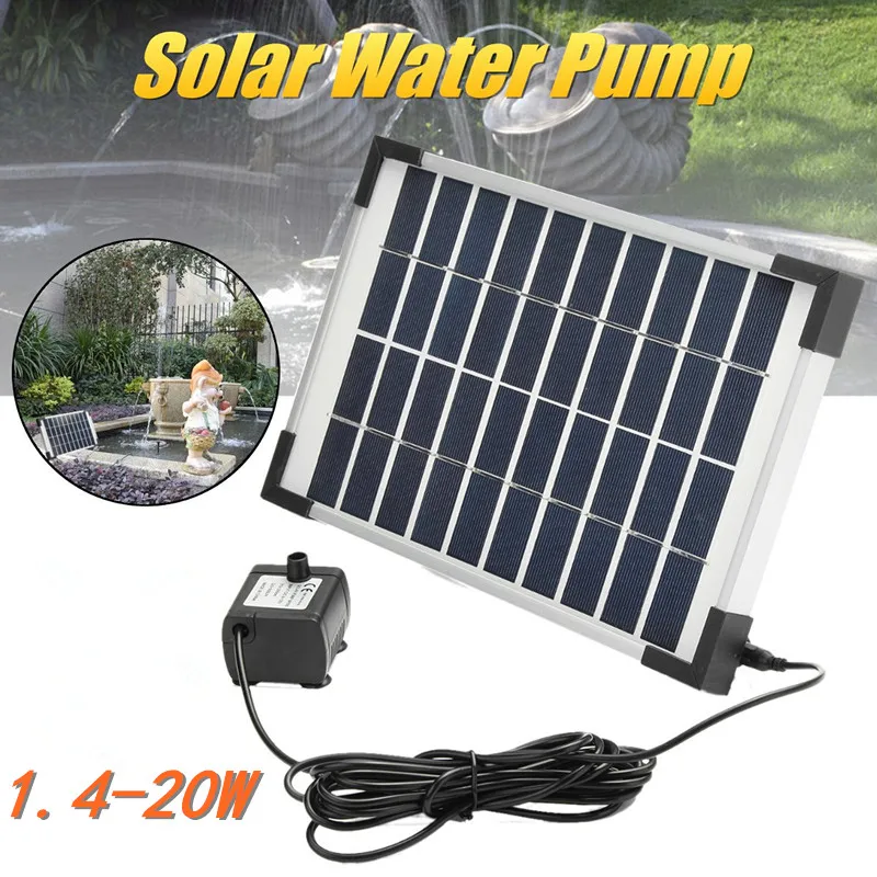 

Solar Water Pump Power Panel Kit Pool Submersible Fountain Garden Plants Watering Power Fountain Pond Garden Outdoor Decor