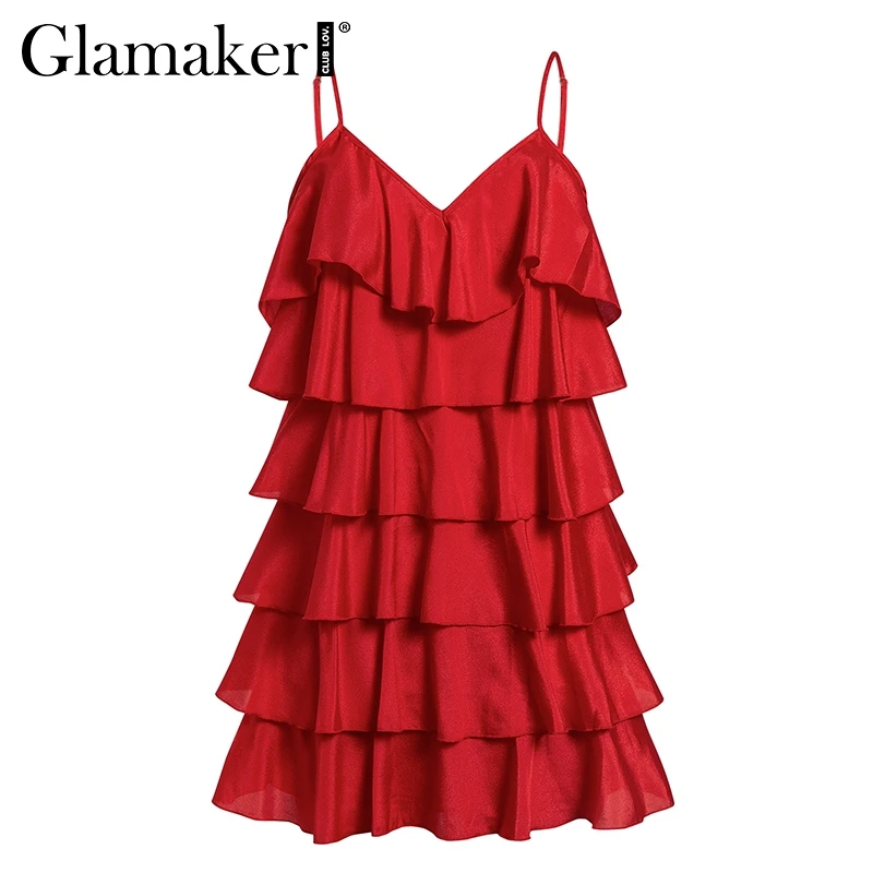 Glamaker, гофрированное шифоновое облегающее синее платье, женское короткое пляжное розовое платье с открытой спиной, элегантный сексуальный женский летний мини-платье для вечеринки
