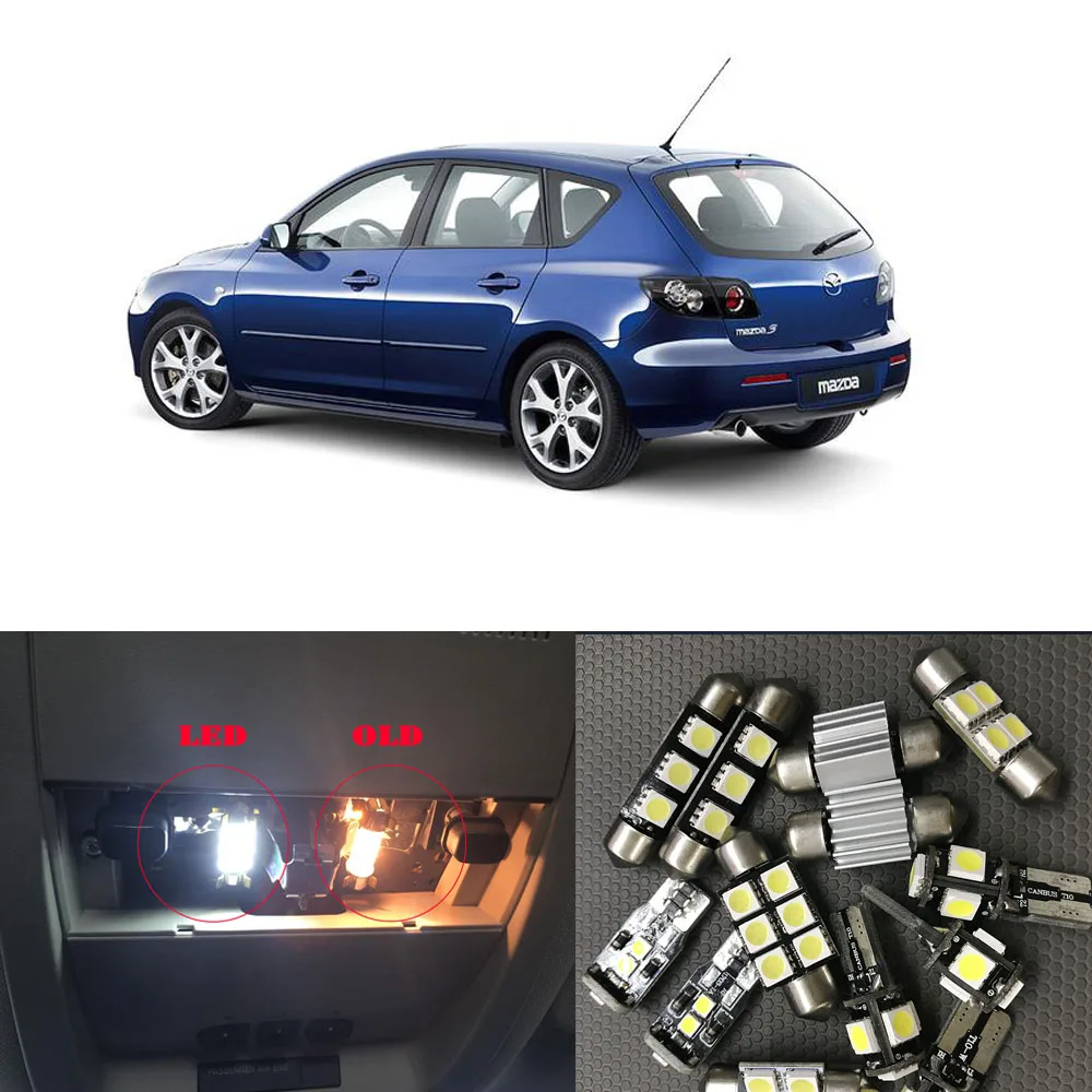 8 шт. автомобильные лампы для Mazda 3 2004 2009|Сигнальная лампа| |