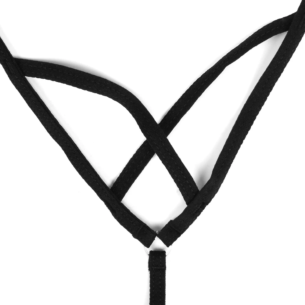 Новинка, сексуальные женские черные трусики с перекрестной повязкой ...