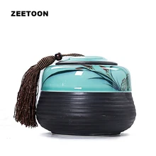 Dehua керамические чайные добавки Орхидея грубая гончарная канистра китайский чайный набор кунг-фу контейнеры для чая печать банка хранения винтажный домашний декор