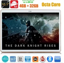 2017 El Más Nuevo 4G Lte 10 pulgadas Tablet PC Android 6.0 Octa Core 4 GB RAM 32 GB ROM 5.0MP GPS Phablet 10.1MID