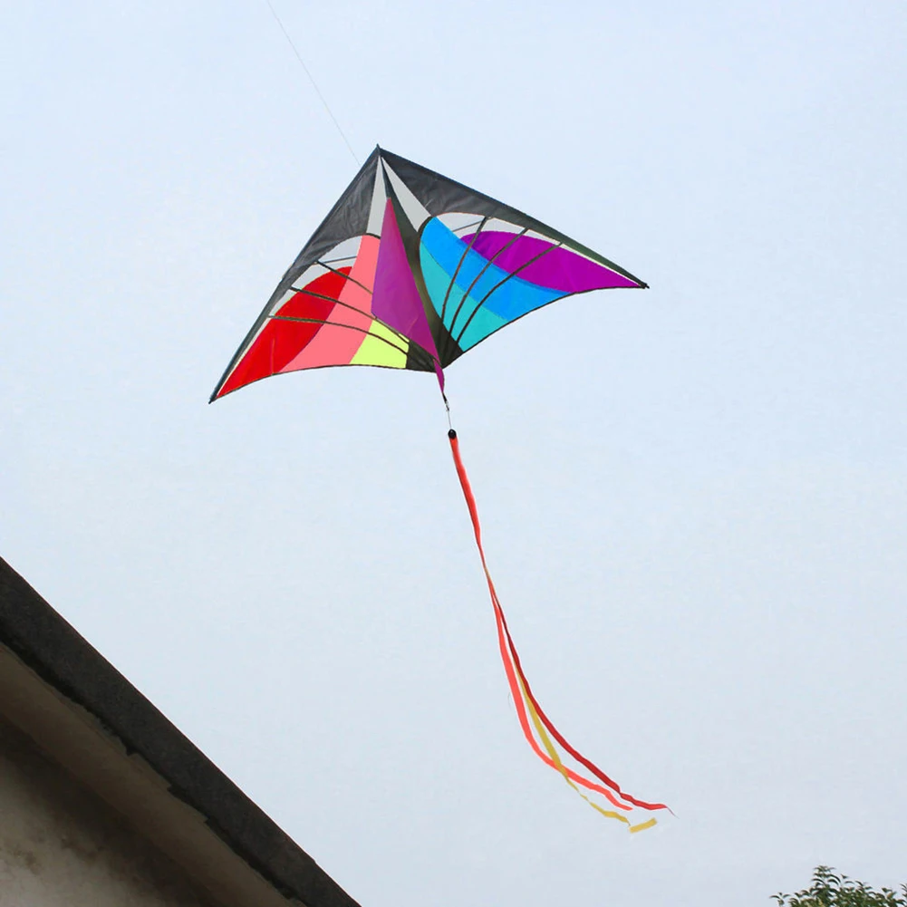 Многоцветный воздушный змей с одним леером с хвостом ленты летающие на открытом воздухе спортивные дети подарок для детей студентов