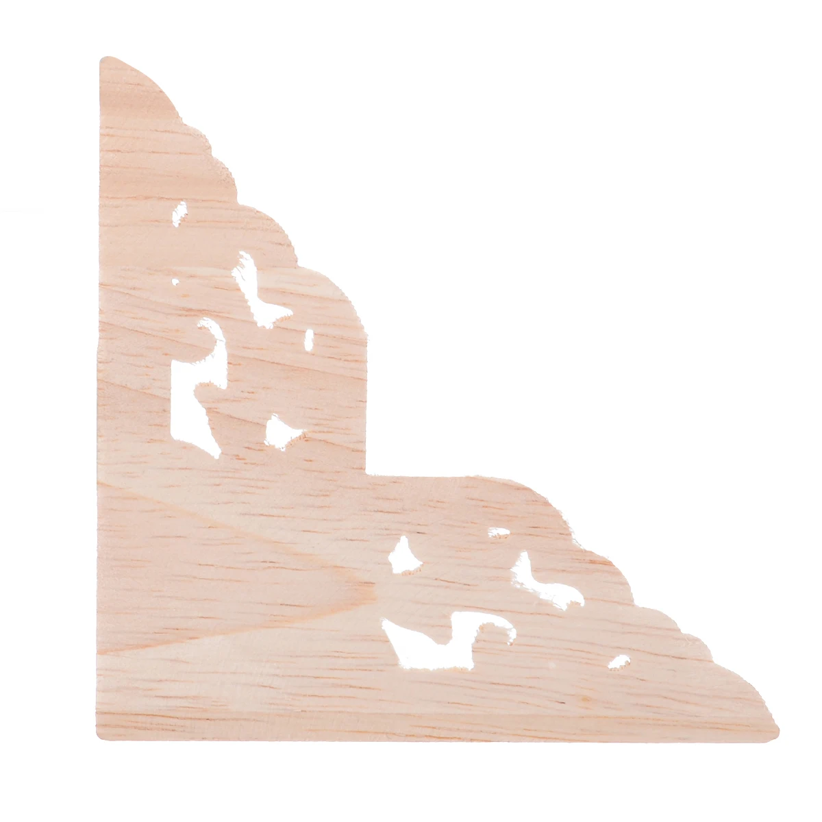 1PC Vintage Unpainted Wood Applique Carved Corner Onlay Applique Frame For Home Furniture Wall Cabinet Door Decor Crafts