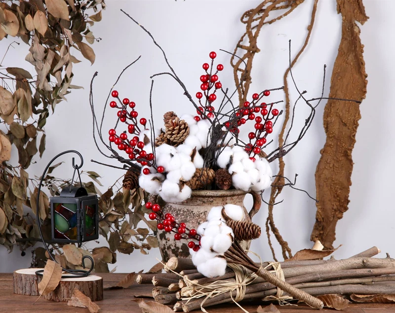 JAROWN Artificial Flower Cotton Home Indoor Decoration Flower Arrangement Wedding Photography Props Floral Retro Eternal Flowers (9)