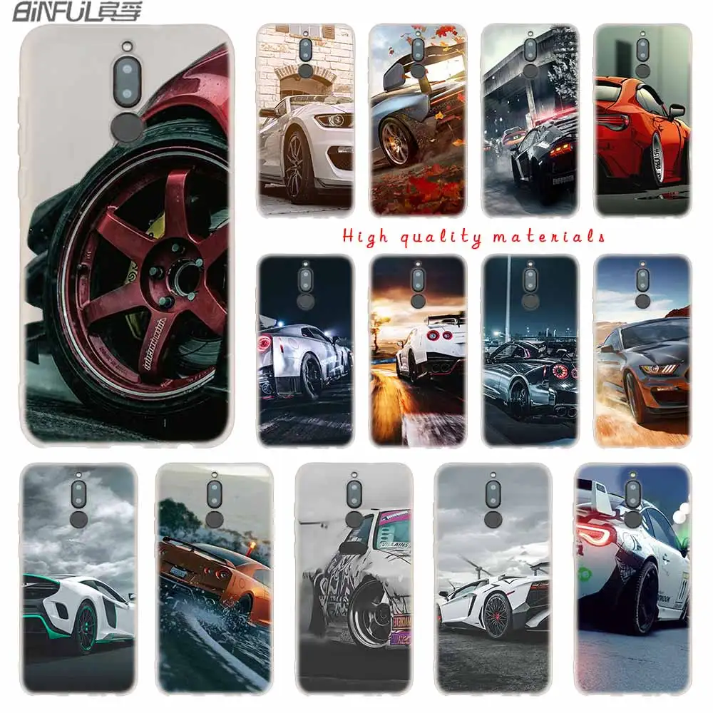 

Soft Silicone Case For Huawei Mate 10 Lite 10 20 Lite Pro 20X S Y5 2017 Y9 2018 2019 NOVA 3 3i 4 Y7 Car Speed Yokohama drift
