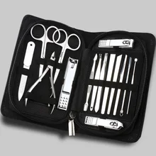 15 шт./компл. ногтей маникюрный набор ногти Clipper Ножницы, пинцет Ножи маникюрные наборы Камень Pattern Дело для ногтей маникюр