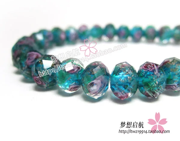 10 шт./лот) 8*6 мм граненые стеклянные бусины Rondelle Lampwork для изготовления ювелирных изделий